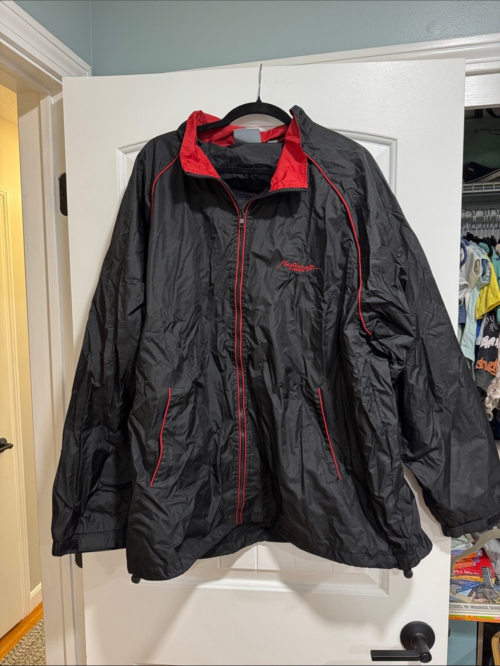 2XL Mastercraft Tires Men's Black & Red Windbreaker Jacket